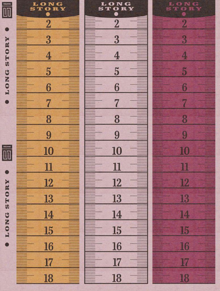 Jacquard-Strick Panel Maßband Long Story 2,45m